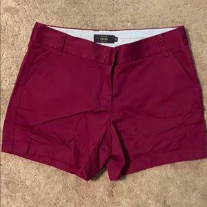 Wine colored JCrew Shorts. NWT